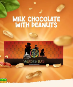 Milk Chocolate With Peanuts. Each bar features high-quality milk chocolate that melts luxuriously on your tongue, while the roasted peanuts provide a delightful texture and rich, nutty flavor